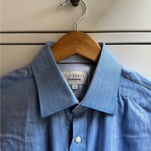 Ted Baker - Men's Blue Collared Shirt